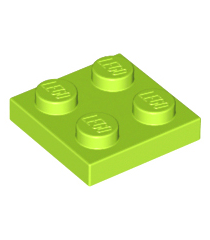 LEGO - Plaat 2 x 2 - Lime | N - Thumbnail