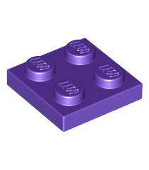 LEGO - Plaat 2 x 2 - Dark Purple | N - Thumbnail