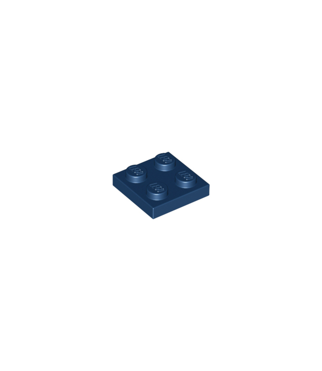 LEGO - Plaat 2 x 2 - Dark Blue | N