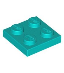LEGO - Plaat 2 x 2 - Dark Turquoise | N - Thumbnail