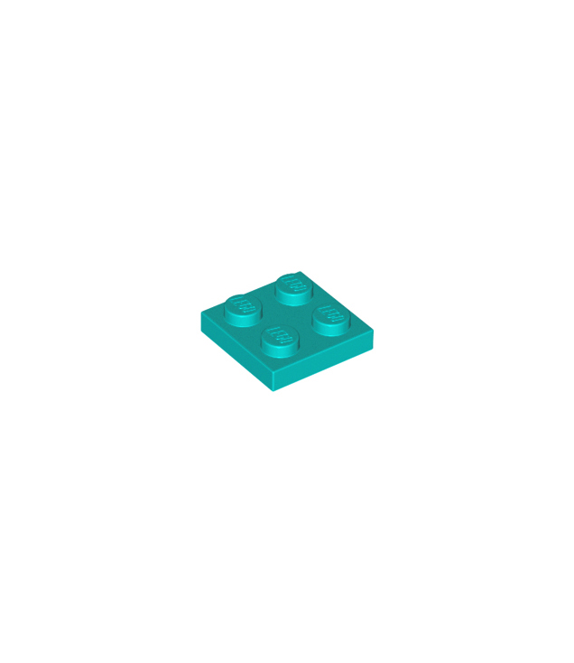 LEGO - Plaat 2 x 2 - Dark Turquoise | N