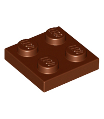 LEGO - Plaat 2 x 2 - Reddish Brown | N - Thumbnail