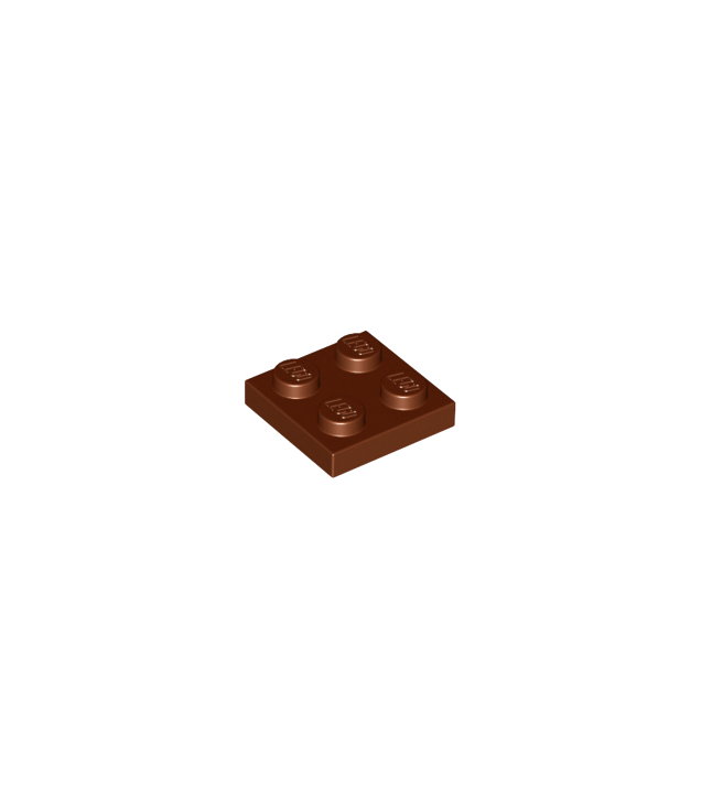 LEGO - Plaat 2 x 2 - Reddish Brown | N