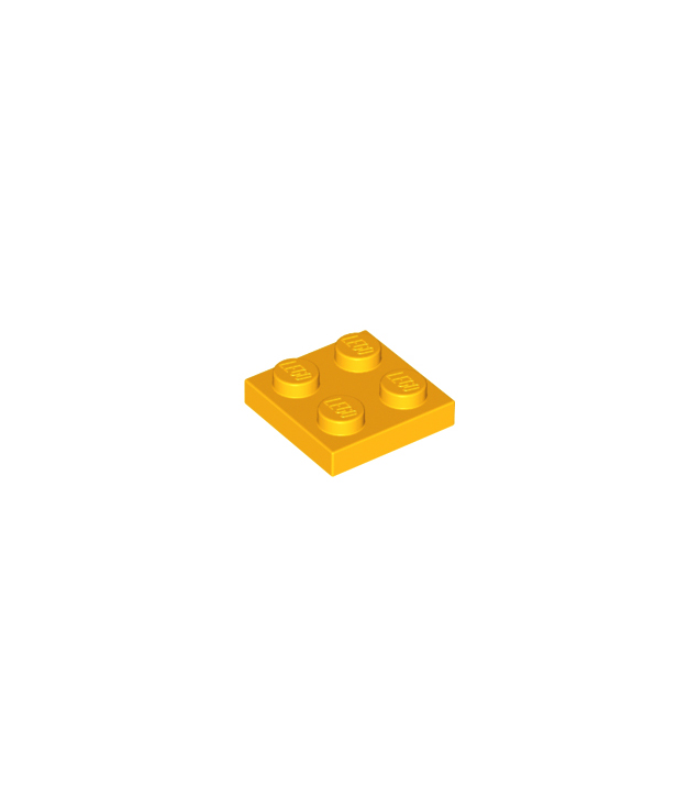 LEGO - Plaat 2 x 2 - Bright Light Orange | N