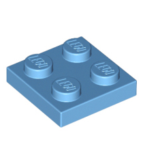 LEGO - Plaat 2 x 2 - Medium Blue | N - Thumbnail