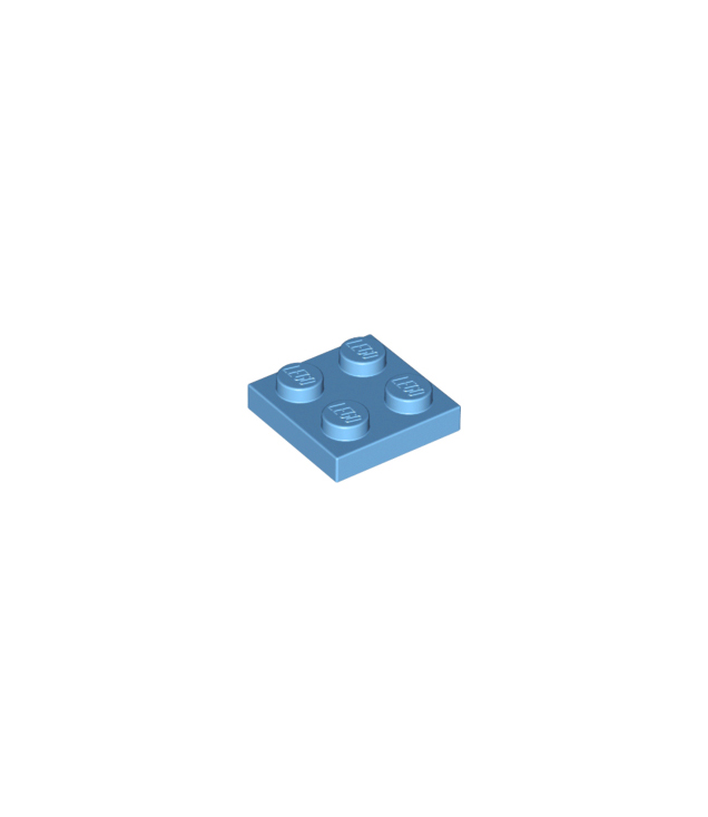 LEGO - Plaat 2 x 2 - Medium Blue | N