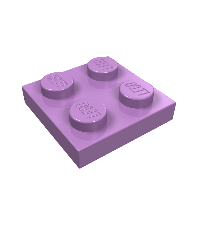 LEGO - Plaat 2 x 2 - Medium Lavender | N