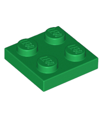 LEGO - Plaat 2 x 2 - Green | N - Thumbnail