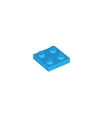 LEGO - Plaat 2 x 2 - Dark Azure | N - Thumbnail