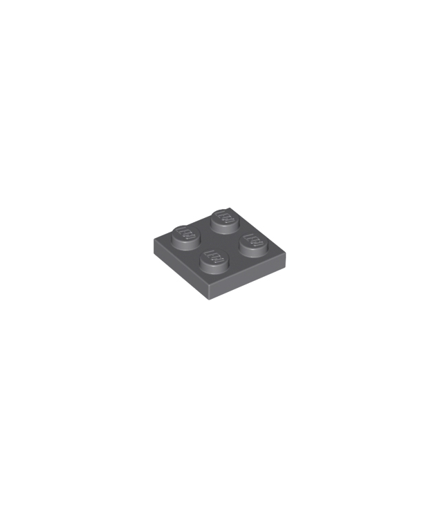 LEGO - Plaat 2 x 2 - Dark Bluish Gray | N