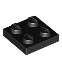 LEGO - Plaat 2 x 2 - Black | N - Thumbnail