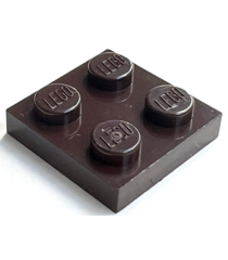 LEGO - Plaat 2 x 2 - Dark Brown | N - Thumbnail