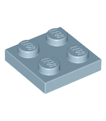 LEGO - Plaat 2 x 2 - Sand Blue | N - Thumbnail