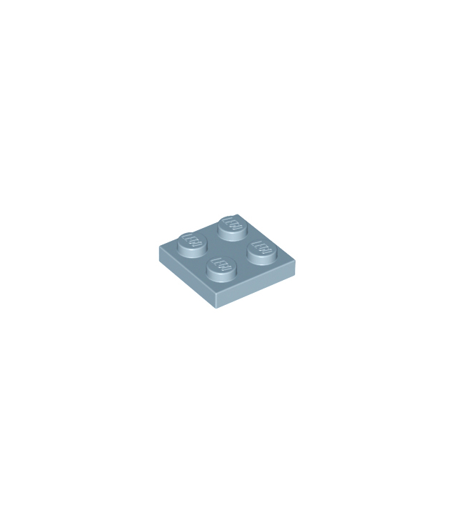 LEGO - Plaat 2 x 2 - Sand Blue | N
