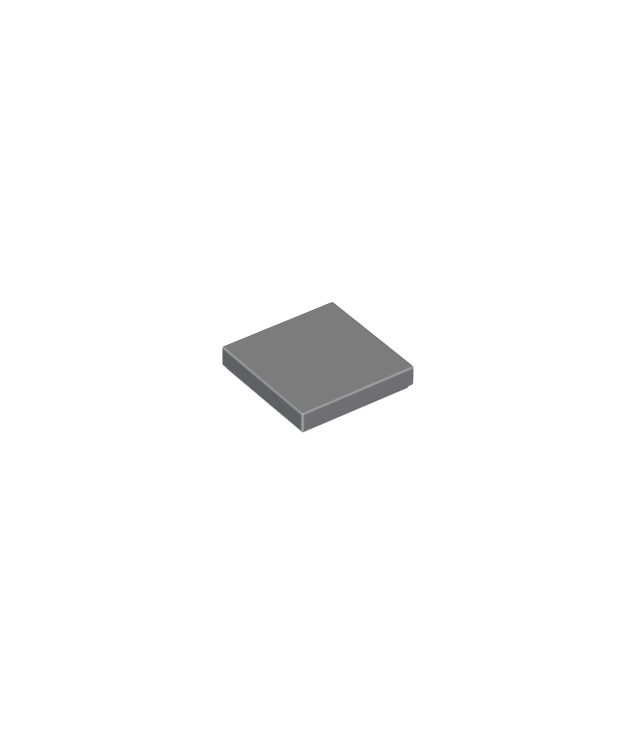LEGO - Tegel 2 x 2 - Dark Bluish Gray | N