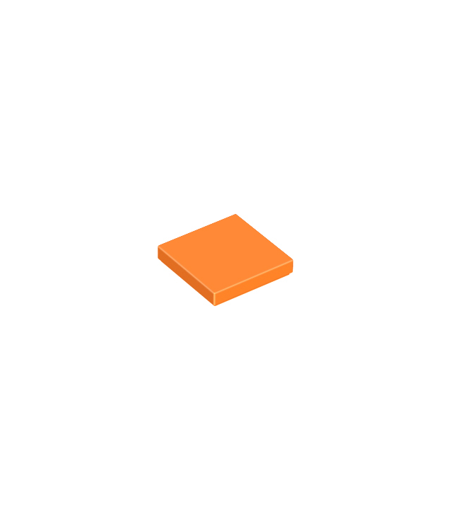 LEGO - Tegel 2 x 2 - Orange | N