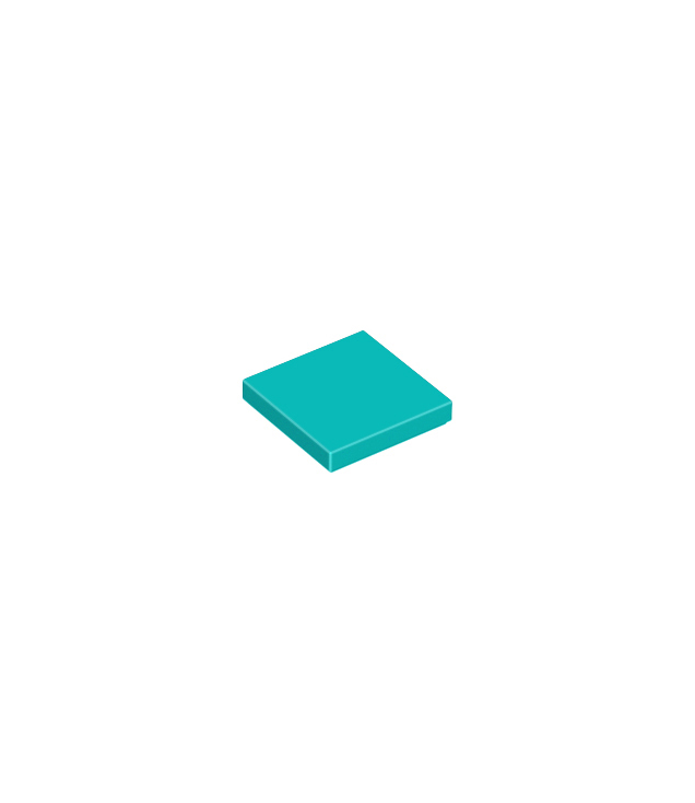 LEGO - Tegel 2 x 2 - Dark Turquoise | N