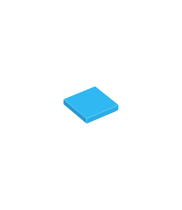 LEGO - Tegel 2 x 2 - Dark Azure | N