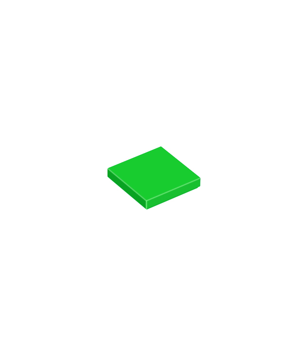 LEGO - Tegel 2 x 2 - Bright Green | N