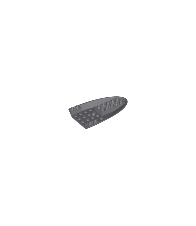 LEGO - Vliegtuigromp voorzijde onder gebogen 6 x 10 met 3 gaten - Dark Bluish Gray | N