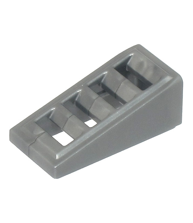 LEGO - Helling 18 graden 2 x 1 x 2/3 met rooster - Flat Silver | N