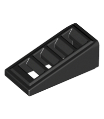 LEGO - Helling 18 graden 2 x 1 x 2/3 met rooster - Black | N - Thumbnail