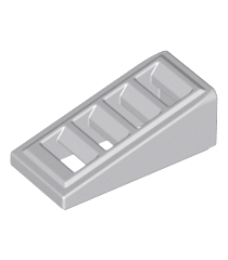 LEGO - Helling 18 graden 2 x 1 x 2/3 met rooster - Light Bluish Gray | N - Thumbnail
