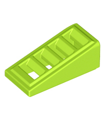 LEGO - Helling 18 graden 2 x 1 x 2/3 met rooster - Lime | N - Thumbnail