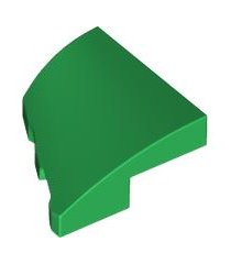 LEGO - Wig 2 x 2 x 2/3 rechts - Green | N - Thumbnail