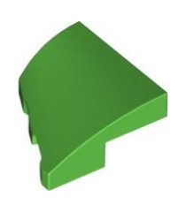 LEGO - Wig 2 x 2 x 2/3 rechts - Bright Green | N - Thumbnail