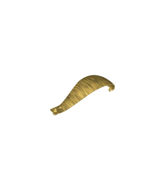 LEGO - Paneel 4 x 4 x 11 gebogen taps toelopend met clip aan beide uiteinden - Pearl Gold | N