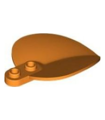 LEGO - Plantplaat, rond 1 x 2 met spits blad - Orange | N - Thumbnail