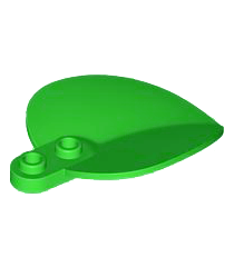 LEGO - Plantplaat, rond 1 x 2 met spits blad - Bright Green | N - Thumbnail