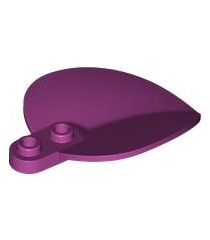 LEGO - Plantplaat, rond 1 x 2 met spits blad - Magenta | N - Thumbnail