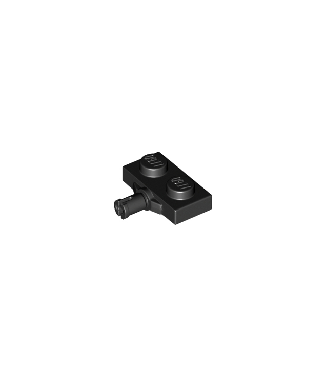 LEGO - Plaat, gemodificeerd 1 x 2 met wielhouder en versterkte onderzijde - Black | N