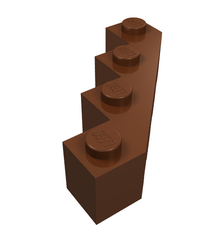 LEGO - Steen, gemodificeerd facet 4 x 4 - Reddish Brown | N - Thumbnail
