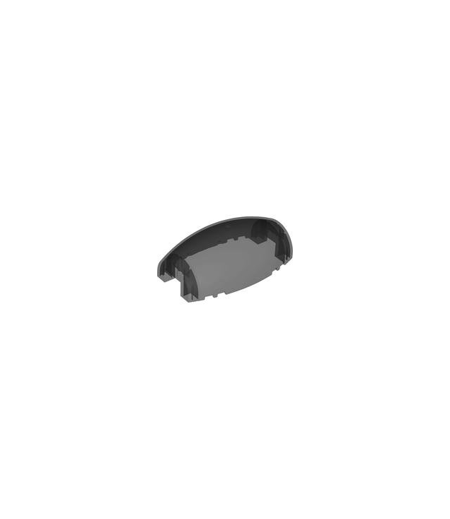 LEGO - Voorruit 10 x 6 x 3 bubbelkap dubbel taps toelopend met vierkante uitsparing aan voorzijde - Trans-Black | N