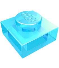 LEGO - Plaat 1 x 1 - Trans-Light Blue | N - Thumbnail