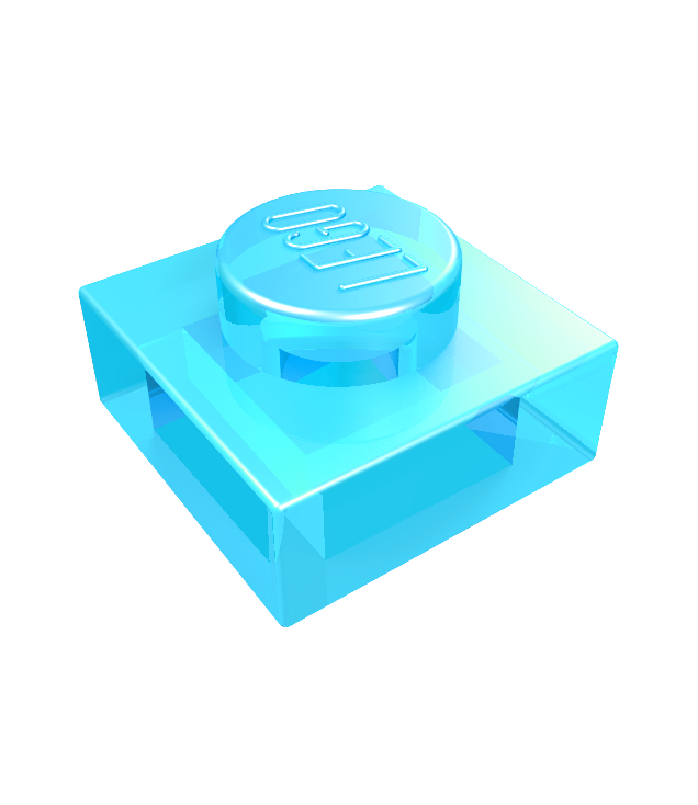 LEGO - Plaat 1 x 1 - Trans-Light Blue | N