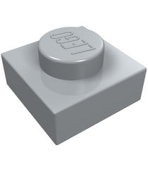 LEGO - Plaat 1 x 1 - Light Bluish Gray | N - Thumbnail