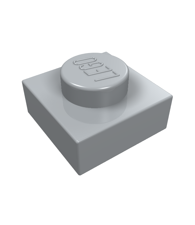 LEGO - Plaat 1 x 1 - Light Bluish Gray | N