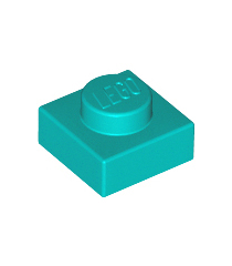 LEGO - Plaat 1 x 1 - Dark Turquoise | N - Thumbnail