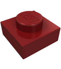 LEGO - Plaat 1 x 1 - Dark Red | N - Thumbnail