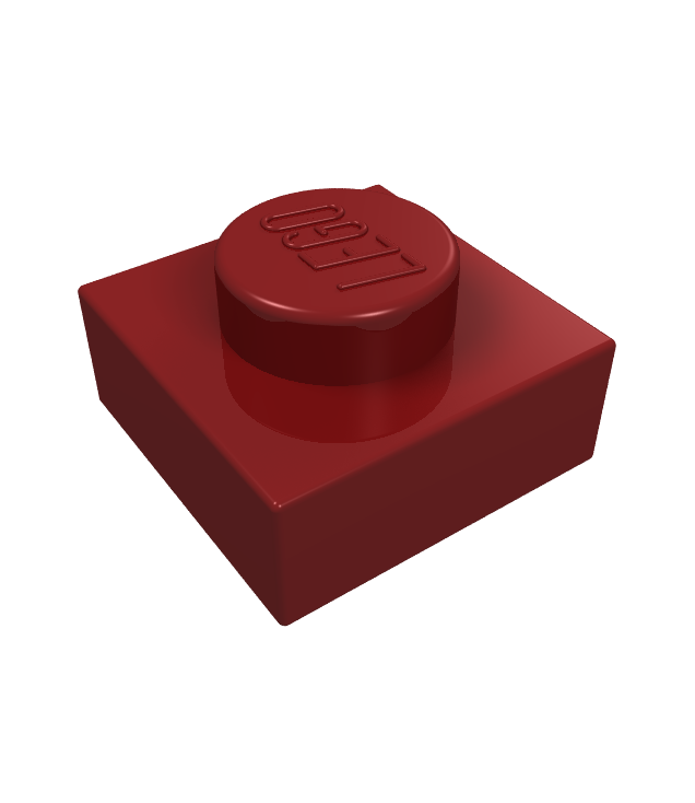 LEGO - Plaat 1 x 1 - Dark Red | N