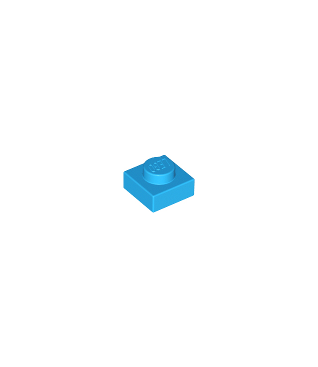 LEGO - Plaat 1 x 1 - Dark Azure | N