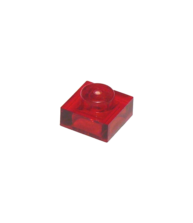LEGO - Plaat 1 x 1 - Trans-Red | N