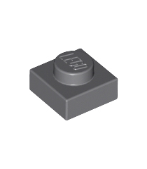 LEGO - Plaat 1 x 1 - Dark Bluish Gray | N - Thumbnail