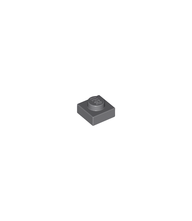LEGO - Plaat 1 x 1 - Dark Bluish Gray | N