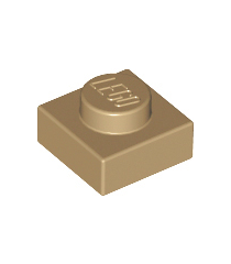 LEGO - Plaat 1 x 1 - Dark Tan | N - Thumbnail