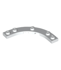 LEGO - Plaat, ronde hoek 5 x 5 met 4 x 4 gebogen uitsparing - White | N - Thumbnail